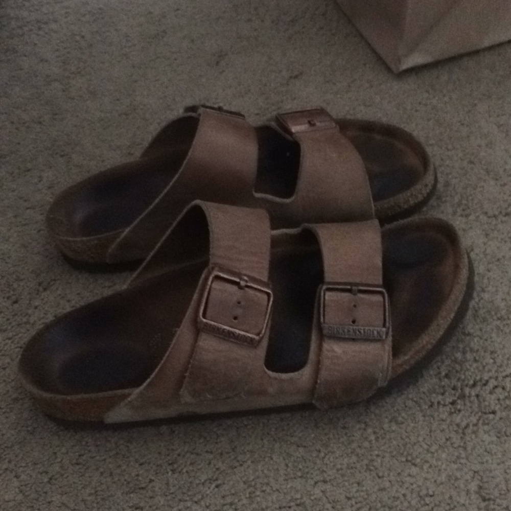 Light brown leather Birkenstocks